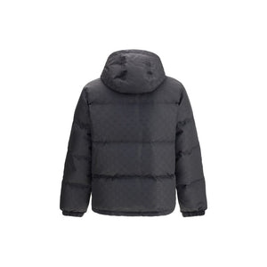 Gucci GG Patterned Nylon Canvas Padded Down Jacket Black