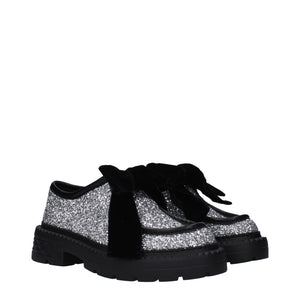 Jimmy Choo Gray Plastic Slip-On Loafers