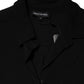 Emporio Armani Black Viscose Blend Shirt Style Belted  Dress