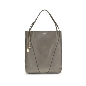 Chloé Spin Large Leather Tote Bag Green