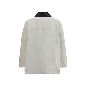 Givenchy Denim Jacket With Leather Collar