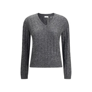 Brunello Cucinelli Dazzling Cable's Sweater in Mohair, cotton and wool