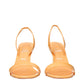 Christian Louboutin Orange Leather Stiletto Heels Sandals
