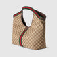 Gucci Giglio Large Tote Beige Canvas Bag