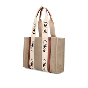 Chloe Woody Medium Canvas Tote Bag