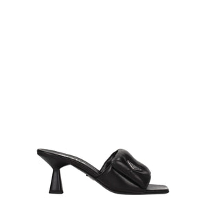 Prada Black Leather Platforms