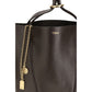 Chloé Spin Leather Shoulder Bag Kohl Brown