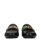 Versace Croc-Effect Leather Slip-On Loafers Black