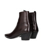 Celine Red Leather Ankle Boots
