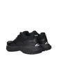 Versace Black Fabric Athletic Sneakers Black