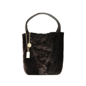 Chloé Shearling Spin Tote Bag Small