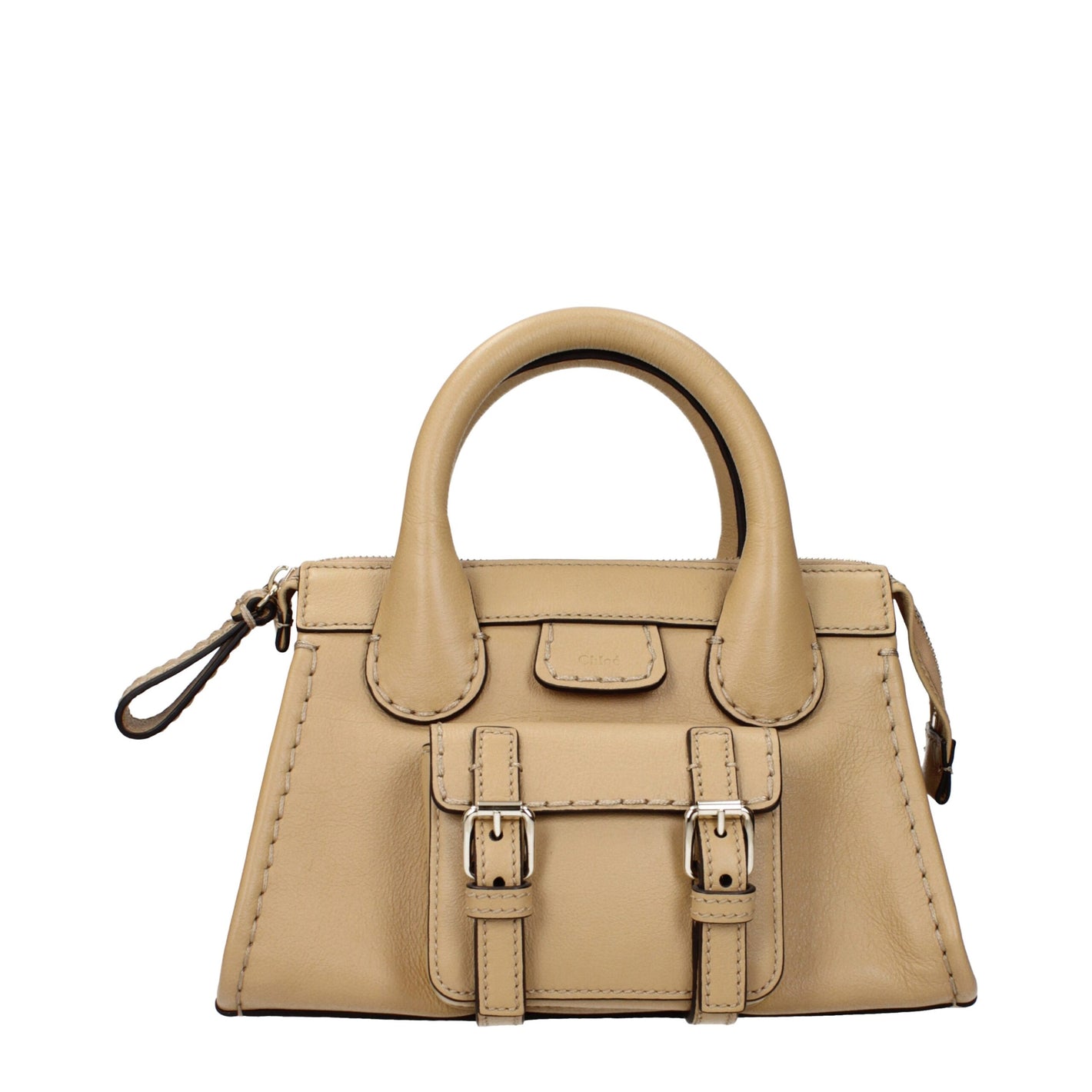 Chloé Leather Shoulder Handbag Beige