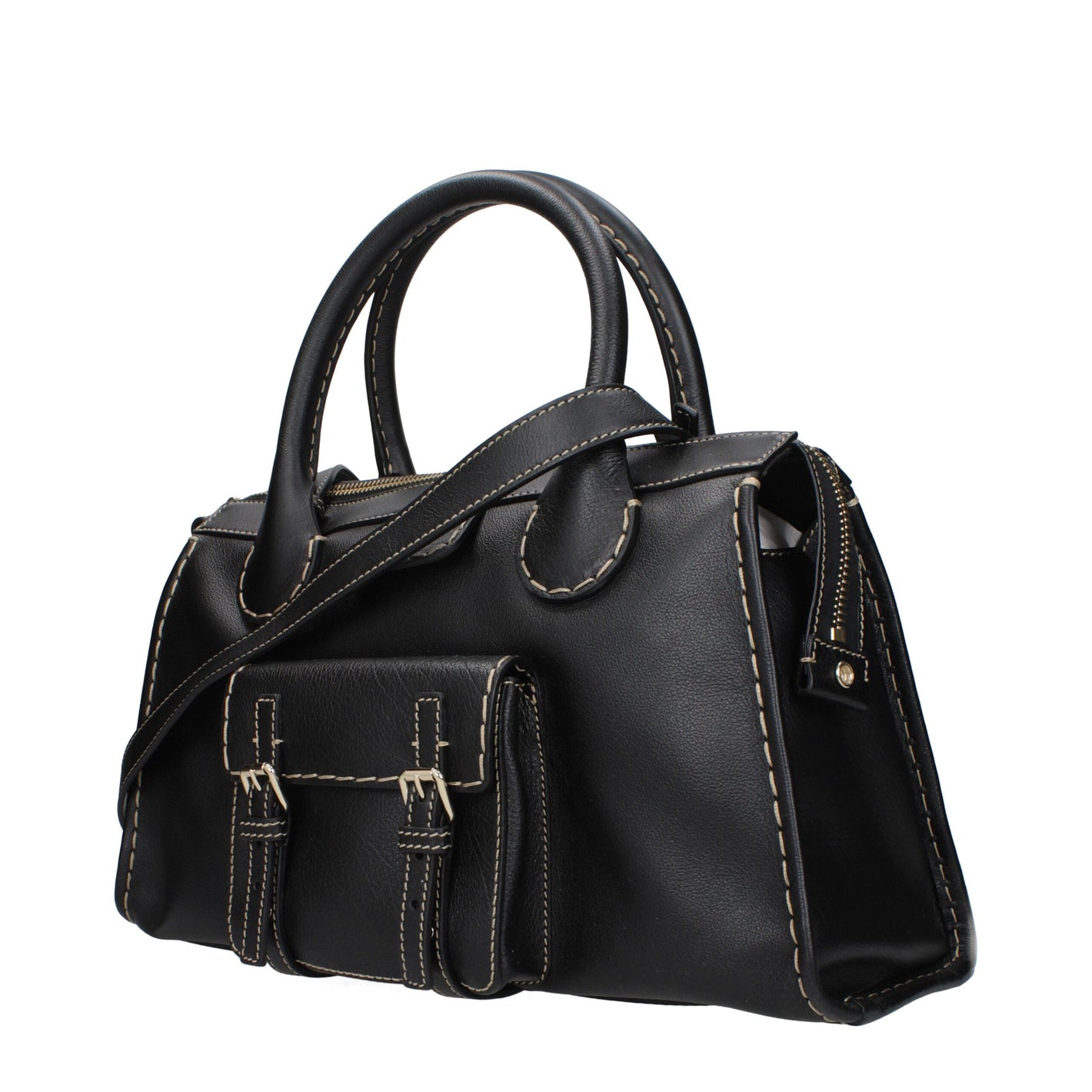 Chloé Edith Large Leather Tote Handbag Black