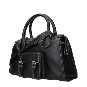 Chloé Edith Large Leather Tote Handbag Black