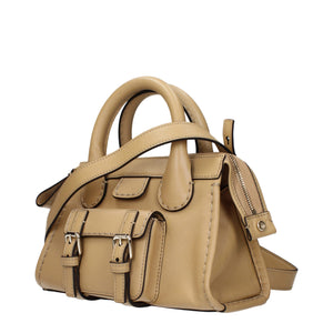 Chloé Leather Shoulder Handbag Beige