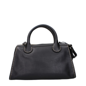 Chloé Edith Large Leather Tote Handbag Black
