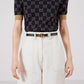 Gucci GG Marmont Reversible Thin Belt Off White & Black