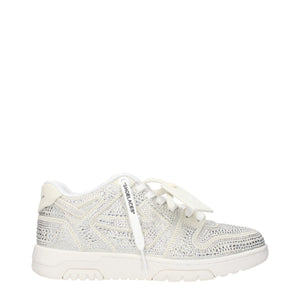 Off-White Beige Leather Low Tops