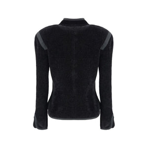 Giorgio Armani Silk Blazer with decorative metal shank buttons