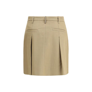 Brunello Cucinelli Pleated cotton short Skirt