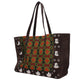 Valentino Garavani Nellcote Large Jacquard Shopping Shoulder Bags Brown