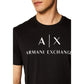 Armani Exchange Black Cotton T-Shirt
