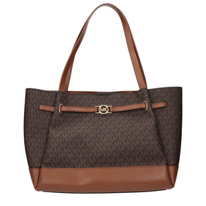 Michael Kors Brown Fabric Shoulder Bags
