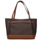 Michael Kors Brown Fabric Shoulder Bags