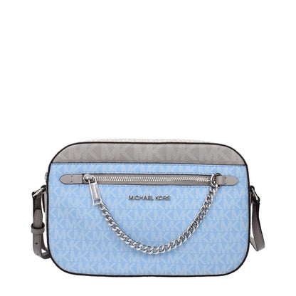 Michael Kors Light Blue Fabric Crossbody Bags