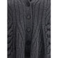 Alexander McQueen Peplum Cable Cardigan