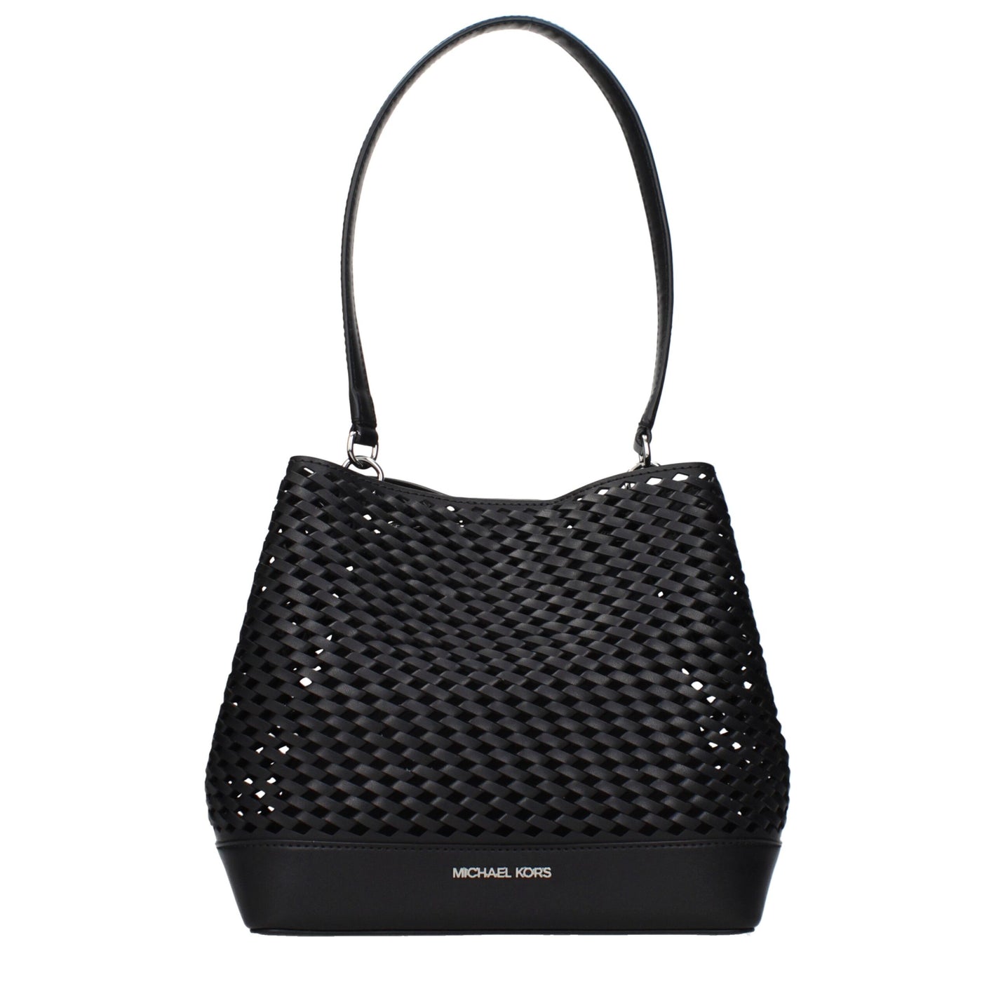 Michael Kors Black Leather Shoulder Bags