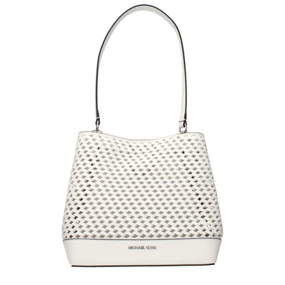 Michael Kors White Leather Shoulder Bags