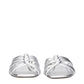 Jimmy Choo Gray Leather Flat Sandals