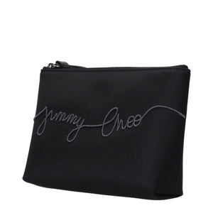 Jimmy Choo Black Satin Clutch Bags