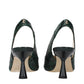 Jimmy Choo Green Leather High Heel Pumps