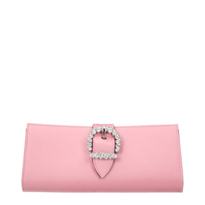 Jimmy Choo Pink Satin Clutch Bags