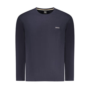 Hugo Boss Blue Cotton Men Sweater