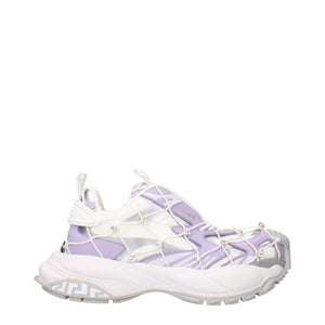Versace White Fabric Chunky Sneakers