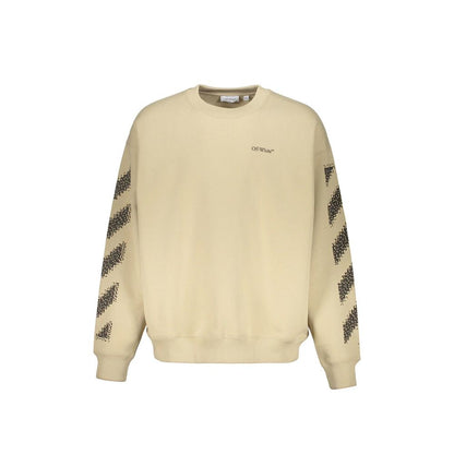 Off-White Beige Cotton Sweatshirt