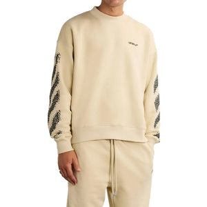 Off-White Beige Cotton Sweatshirt