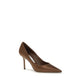 Jimmy Choo Brown Silk High Heel Pumps