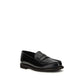 Brunello Cucinelli Black Leather Slip-On Loafers