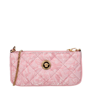Versace Pink Fabric Crossbody Bag