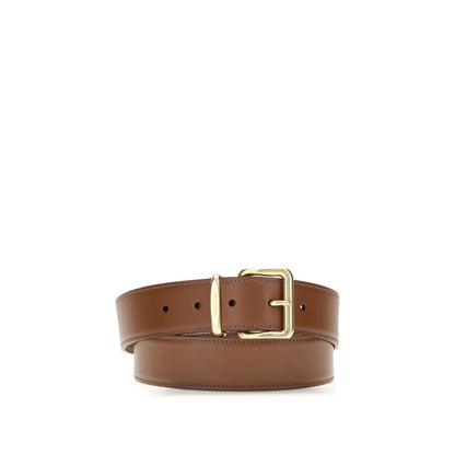 Miu Miu Brown Calf Leather Bos Taurus Regular Belt
