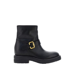 Chloé Black Calfskin Ankle Boots