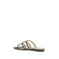 Valentino Garavani Black Calf Leather Bos Taurus Flat Sandals