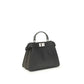 Fendi Gray Leather Shoulder Bag