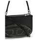Diesel Black Calf Leather Bos Taurus Shoulder Bag