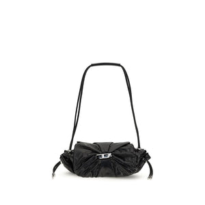Diesel Black Calf Leather Bos Taurus Shoulder Bag