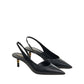 Chloé Black Leather High Heel Pumps